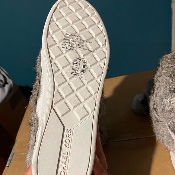 Michael Kors leather and fur sneaker-booties - Picture 5 of 10